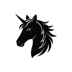 black horse vector illustration on white background 
