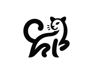 Wild cougar logo for branding and identity