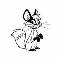 Obraz premium vector illustration of a cat