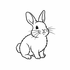 Fototapeta premium vector illustration of a rabbit