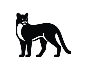 Professional cougar logo in clean vector style