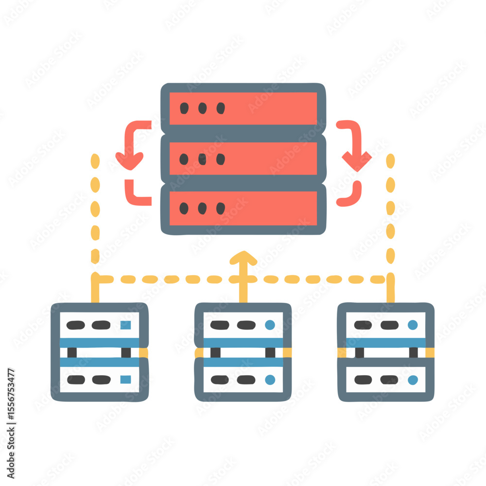 Poster data server network architecture, data transfer and connection process