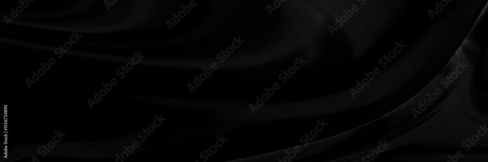 Poster black gray satin dark fabric texture luxurious shiny that is abstract silk cloth panorama background