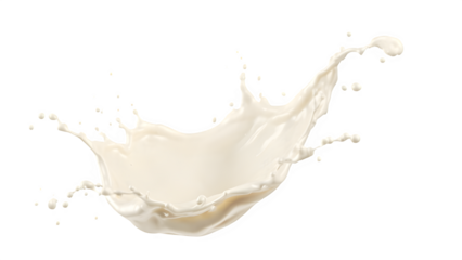 milk or yogurt splash, 3D rendering. on a white background