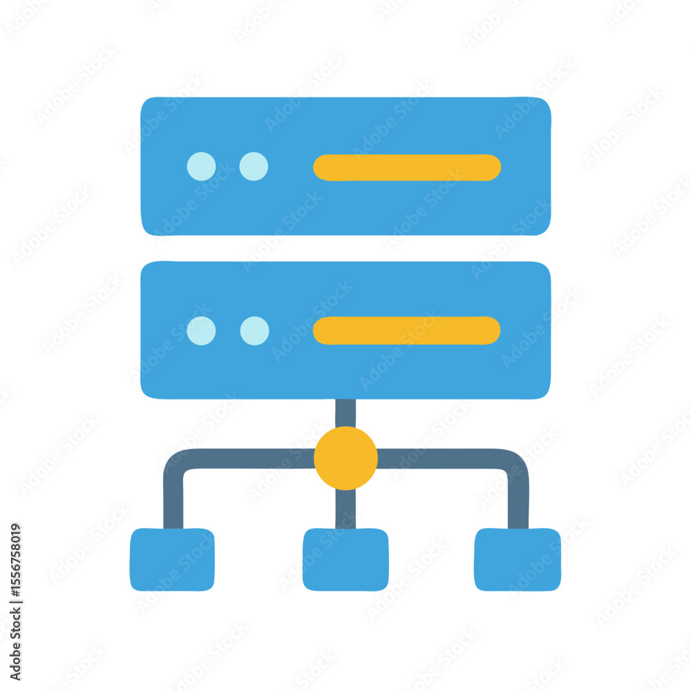 Aufkleber modern server structure graphic icon for digital network solutions