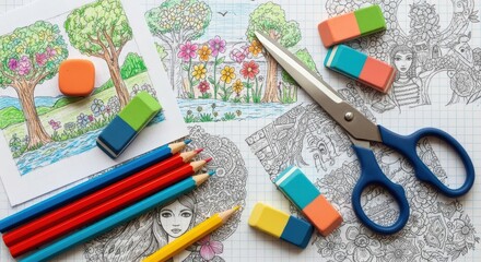 Creative Arts and Crafts Supplies for Drawing and Coloring Fun for Everyone