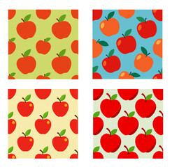 apple seamless pattern vector illustration