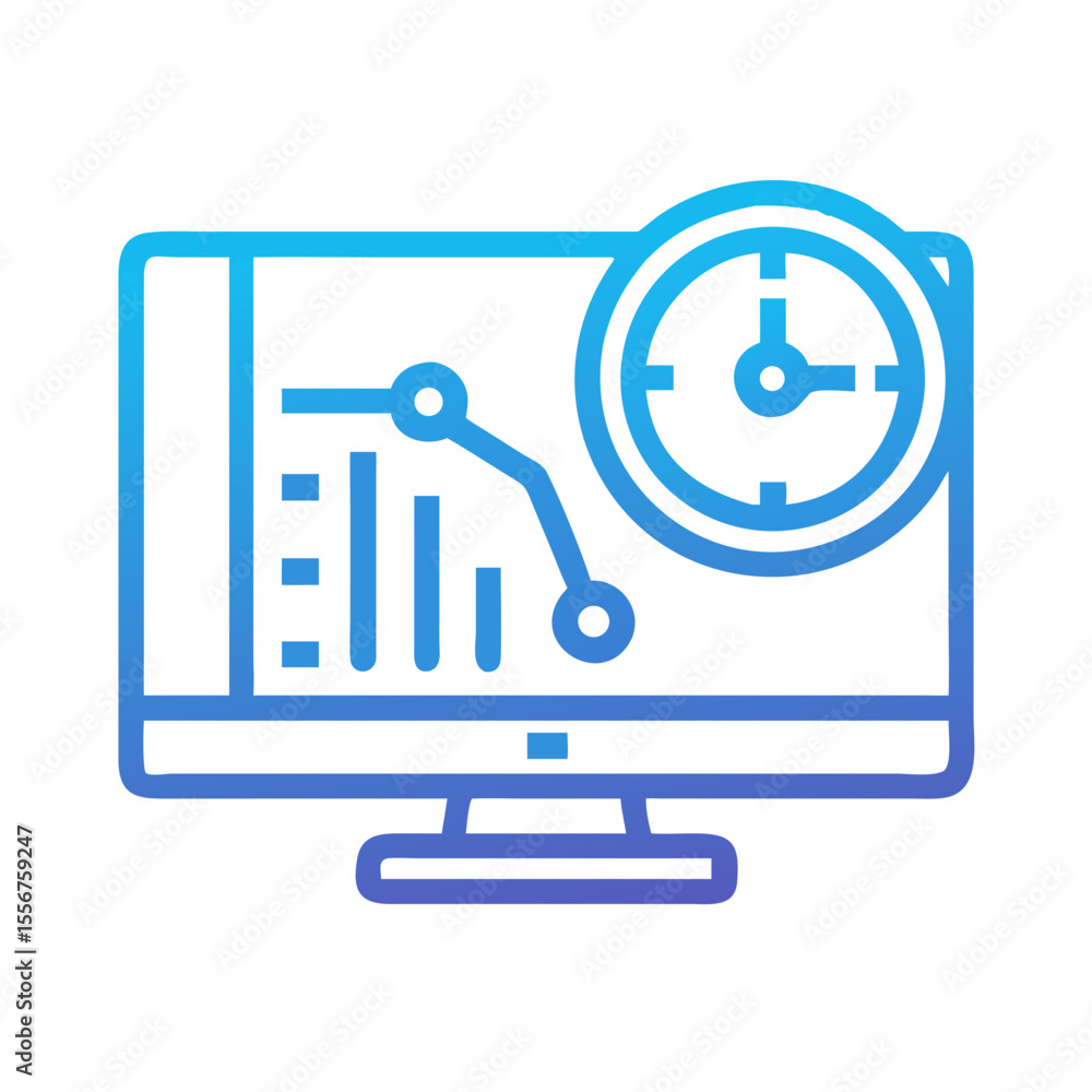 Poster real-time data monitoring and analytics on a computer screen