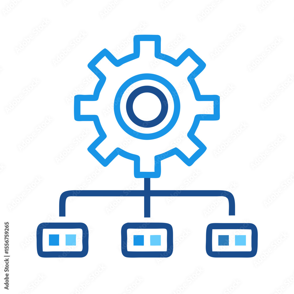 Poster system process and connected resources in network configuration icon