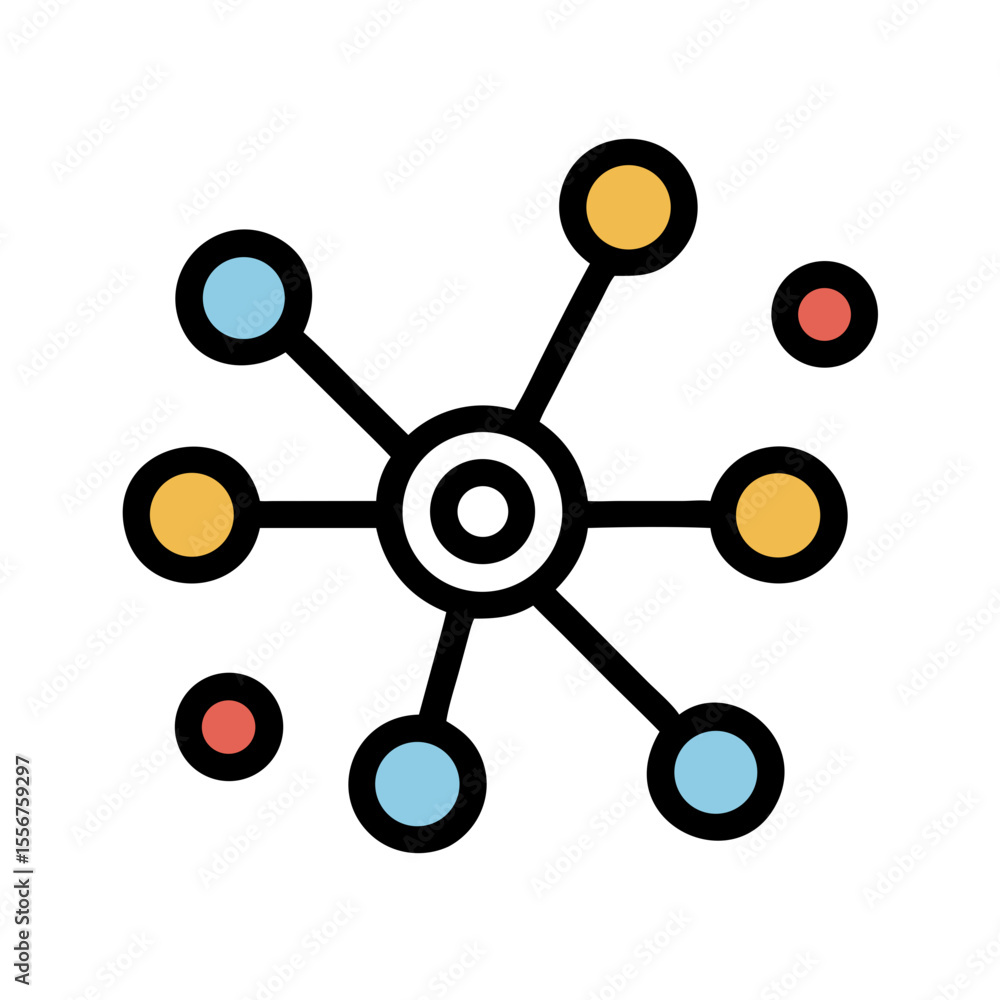Poster abstract minimalist circle pattern on white background for web