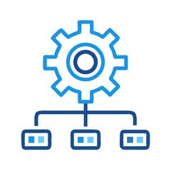System process and connected resources in network configuration icon