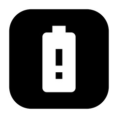 Battery alert icon representing battery alert functionality on mobile devices.