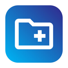 Line icon for creating a new folder or directory.