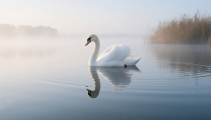 Obraz premium swan on the lake