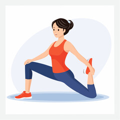 太ももダイエット運動のベクター素材