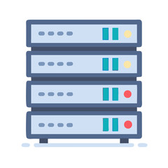 Stacked Servers Illustration Depicting Data Storage and Infrastructure
