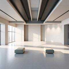 Modern empty interior. Empty room interior design. Ultra realistic. Photorealistic 