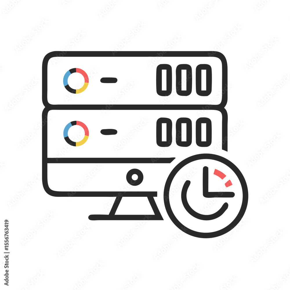 Poster Server data with clock face for fast data transfer