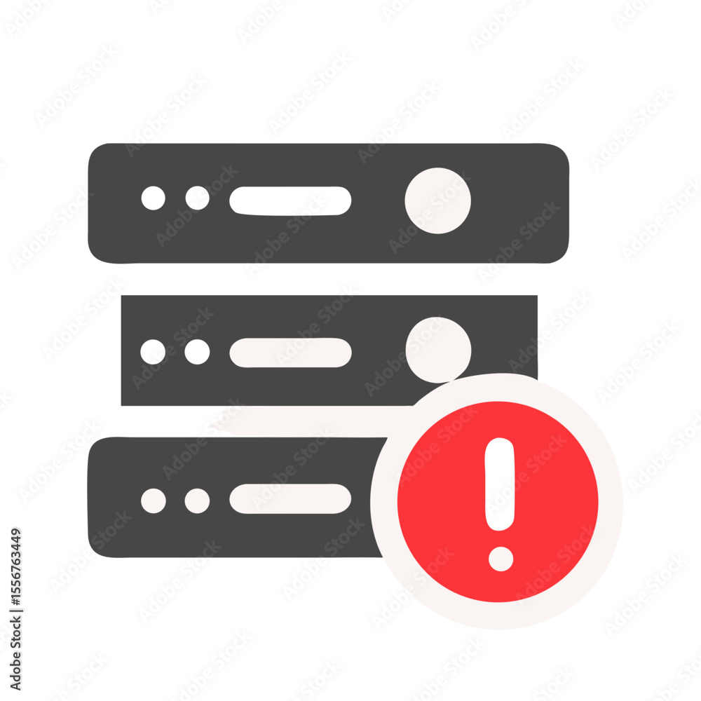 Poster Server error alert icon data center infrastructure issue