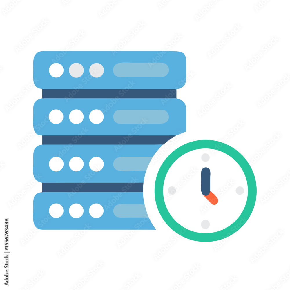 Poster Server stack with time clock showing time management