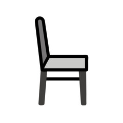Modern chair illustration with clean lines and minimalist design