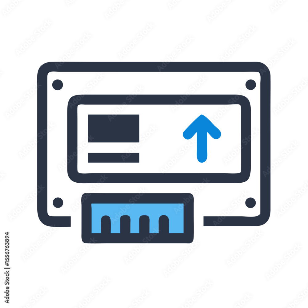 Poster solid state drive icon for data transfer application