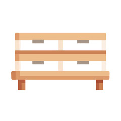 Vector graphic of simple two-tier shelf on White Background
