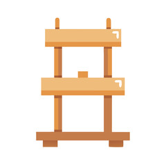 Illustration of wooden book press tool for craft projects