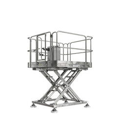 Inspection platform for bridges in industrial design and silver color  