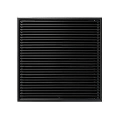 Professional grille in black color with horizontal slats design  