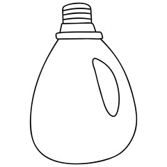 bottle of detergent icon vector