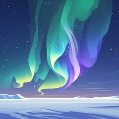 Fototapeta premium winter night landscape
