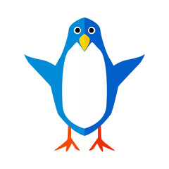 blue penguin vector