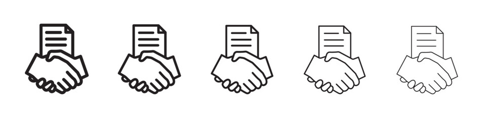 collaboration icon thin flat outline style vector sign