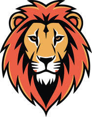 Lion Head Vector Icon Illustration