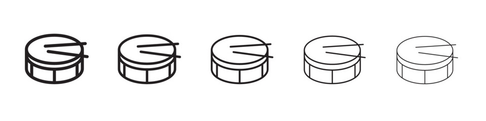 Conga drum icon thin flat outline style vector sign