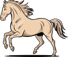  Running Horse Vector Graphic.