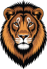 Lion Head Vector Icon Illustration