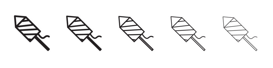 dynamite icon thin flat outline style vector sign