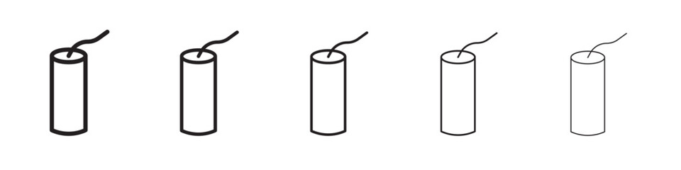 dynamite icon thin flat outline style vector sign