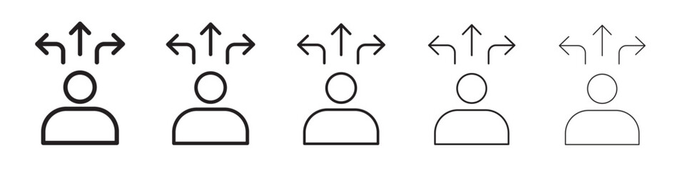 Flexibility icon thin flat outline style vector sign