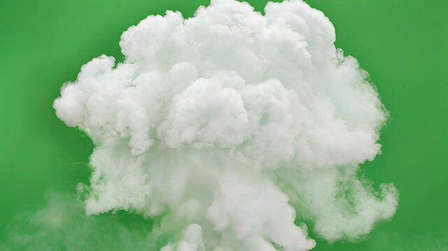 Large Scale  Smoke Burst VFX Element on Green Screen