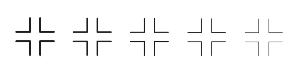Full screen icon thin flat outline style vector sign