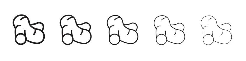 ginger icon thin flat outline style vector sign