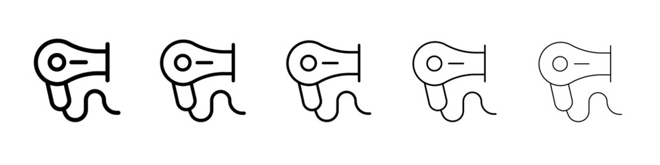 Hairdryer icon thin flat outline style vector sign