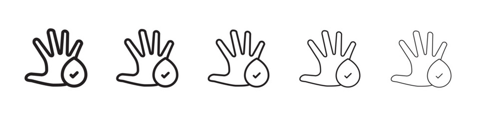 hypoallergenic icon thin flat outline style vector sign