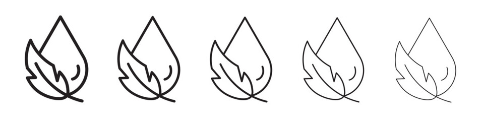hypoallergenic icon thin flat outline style vector sign