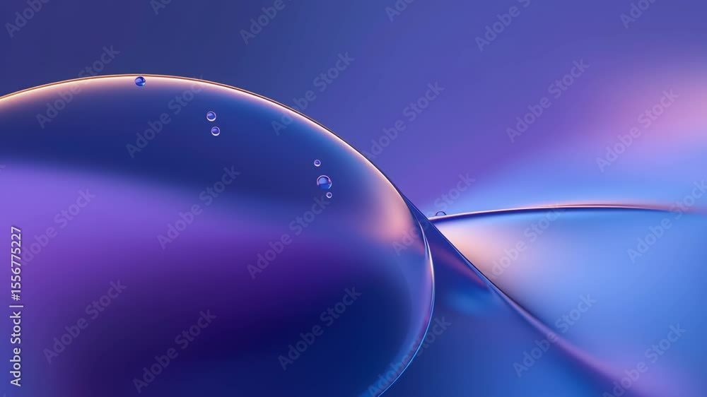 Poster A beautiful blue background with a wave and a single drop of water in the middle of it. The drop of water is small and clear, and it seems to be floating on top of the wave. The wave is large