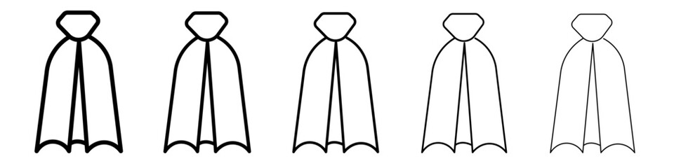 Invisibility Cloak icon thin flat outline style vector sign