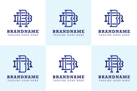 Letters BRB BBR RBB BRR RBR RRB Monogram Logo Set, suitable for any brand